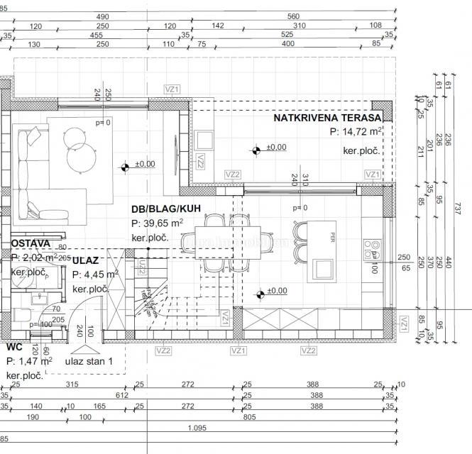 Malinska - dvojček s pogledom na morje