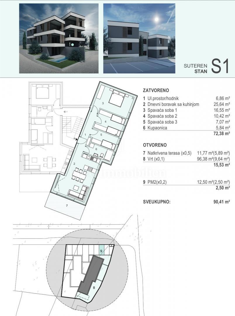 Šimuni - otok Pag, apartmaji 100 m od morja