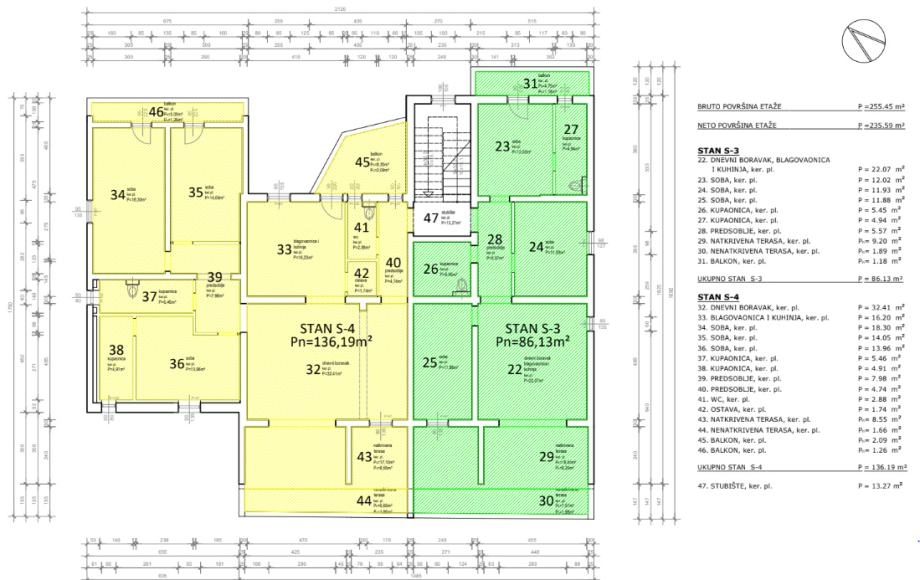 Stanovanje Mandre, Kolan, 146,71m2