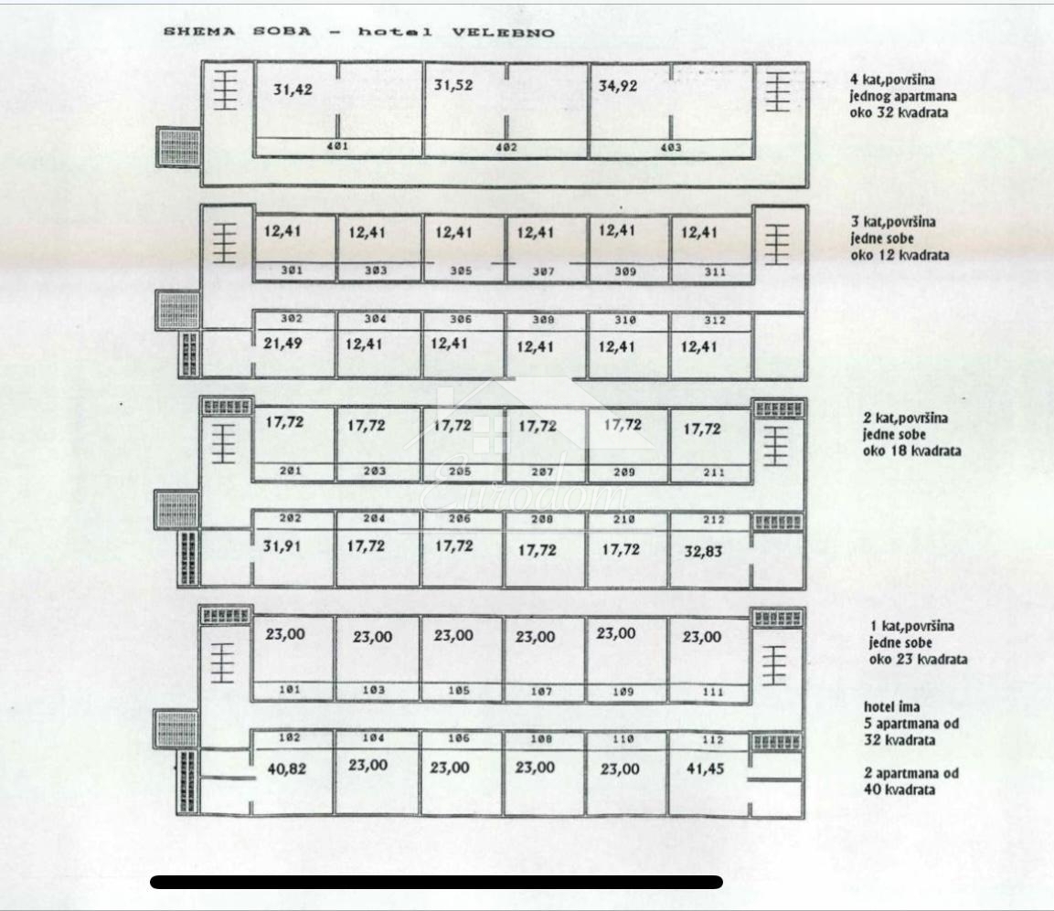 Hotel Velebno – smučišče 23.223 m², Velebit