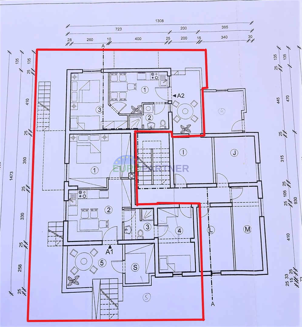 Stanovanje + 2 apartmaja z vrtom 300 m od morja, Poreč