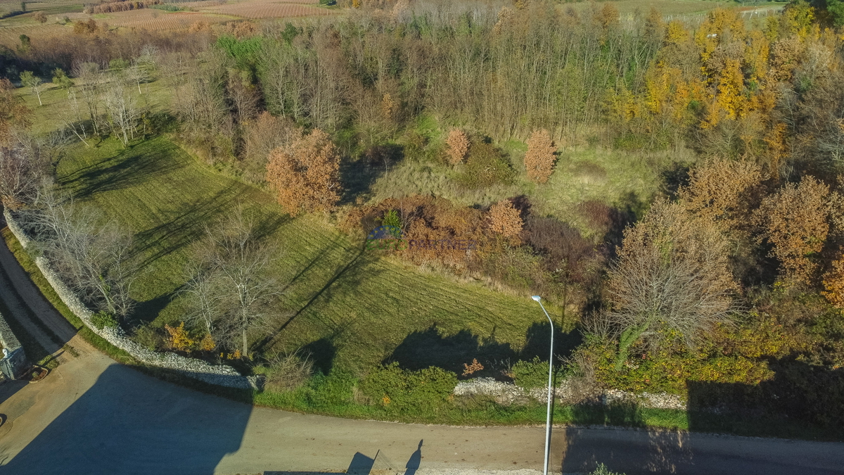 Istra, Višnjan, okolica, gradbeno zemljišče z razgledom na morje