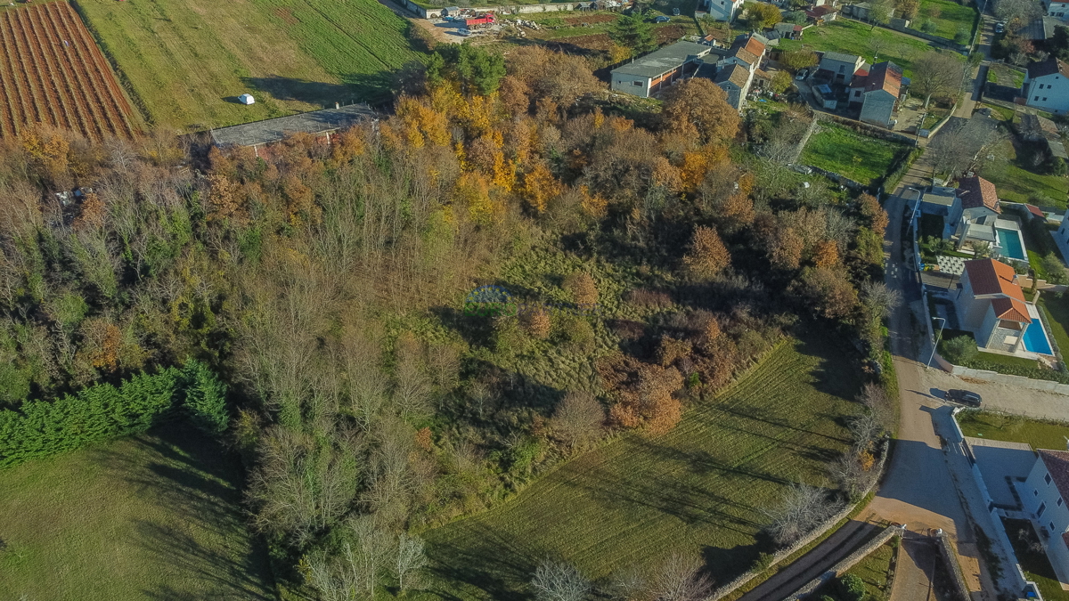 Istra, Višnjan, okolica, gradbeno zemljišče z razgledom na morje