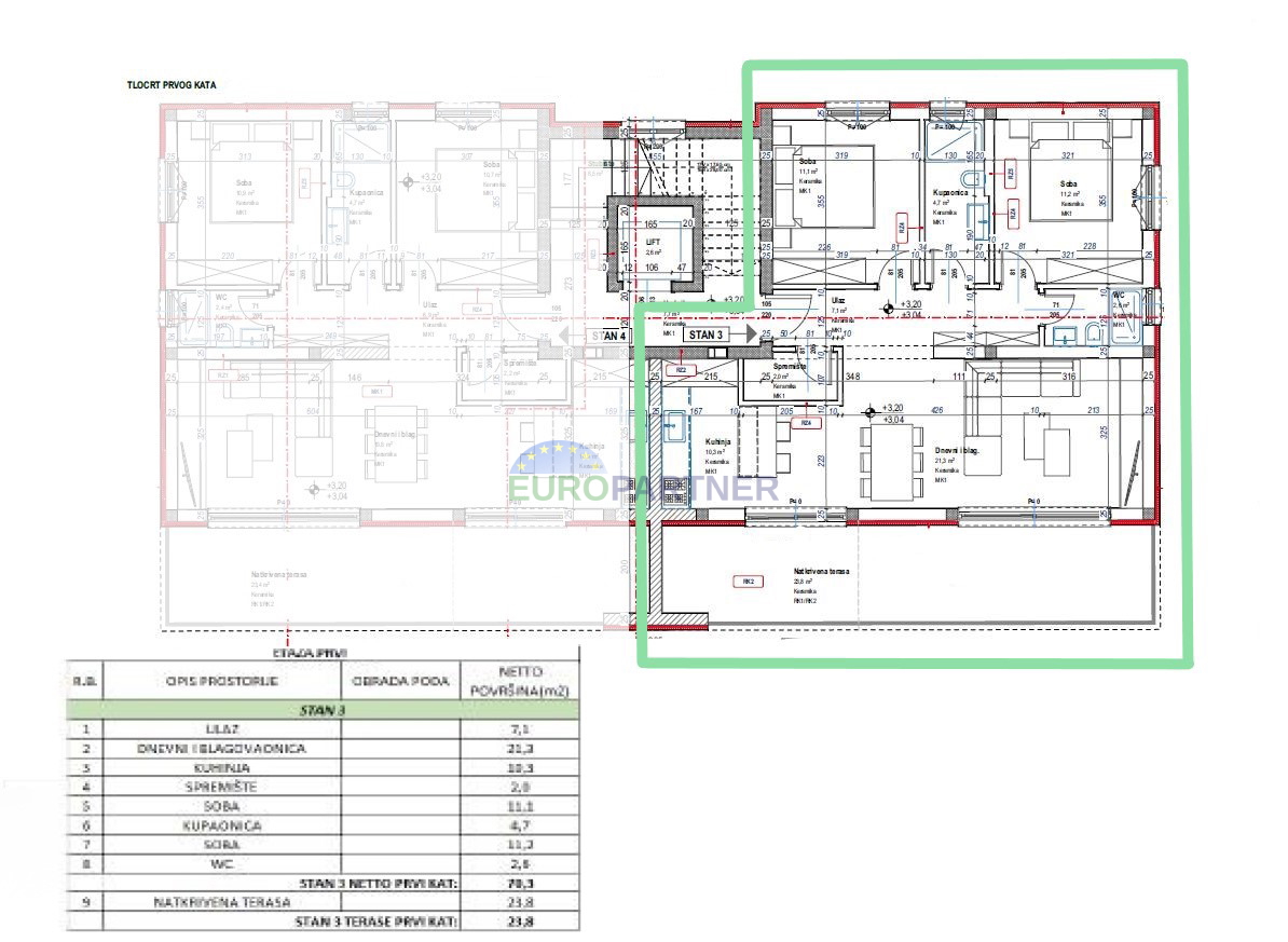 Stanovanje v novogradnji z razgledom na morje, Poreč