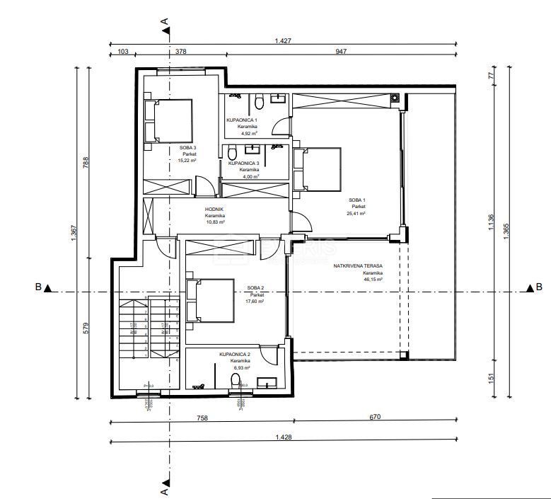 Pobri, Opatija - Okolica, 1.200m2