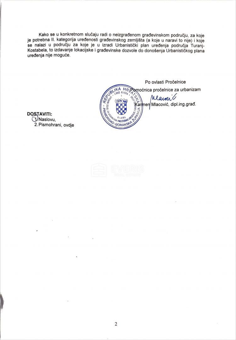 Rijeka, Bivio, nad hotelom Hilton Costabella, 4.100m2