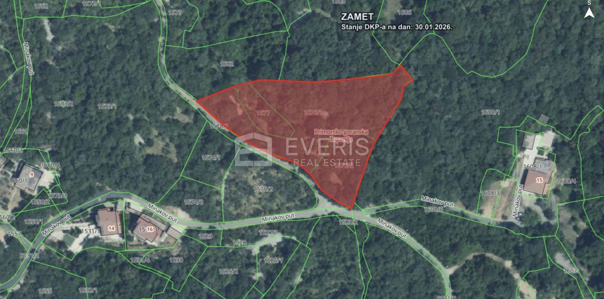 Rijeka, Bivio, nad hotelom Hilton Costabella, 4.100m2