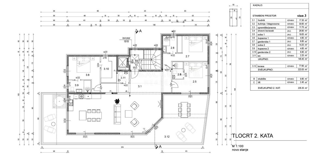 Stanovanje Opatija - Centar, Opatija, 119,65m2