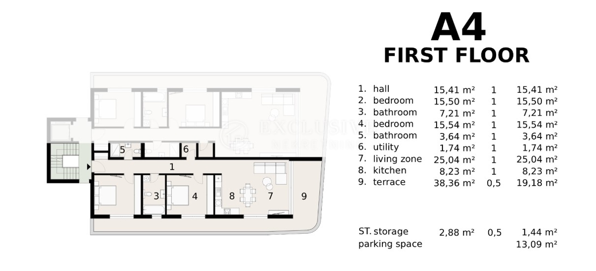 Stanovanje Ičići, Opatija - Okolica, 130m2