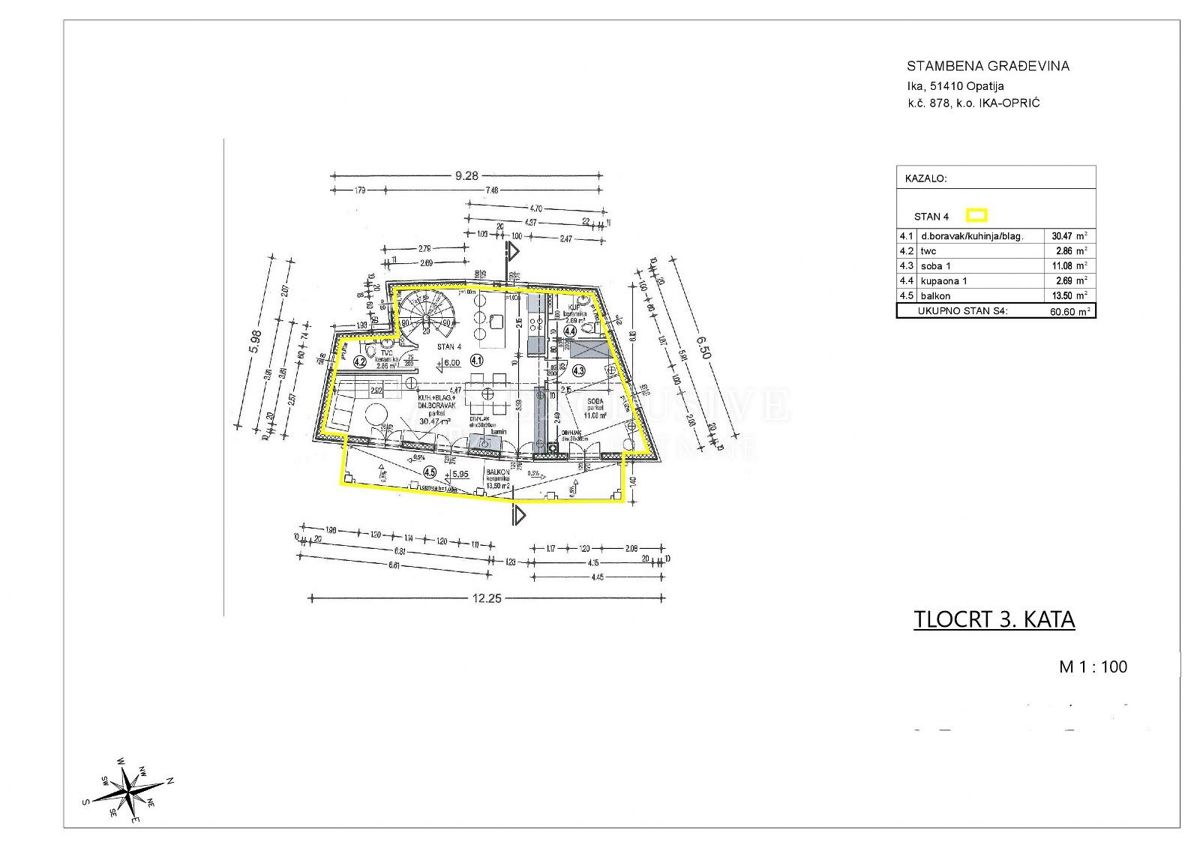 Stanovanje Ika, Opatija - Okolica, 84m2