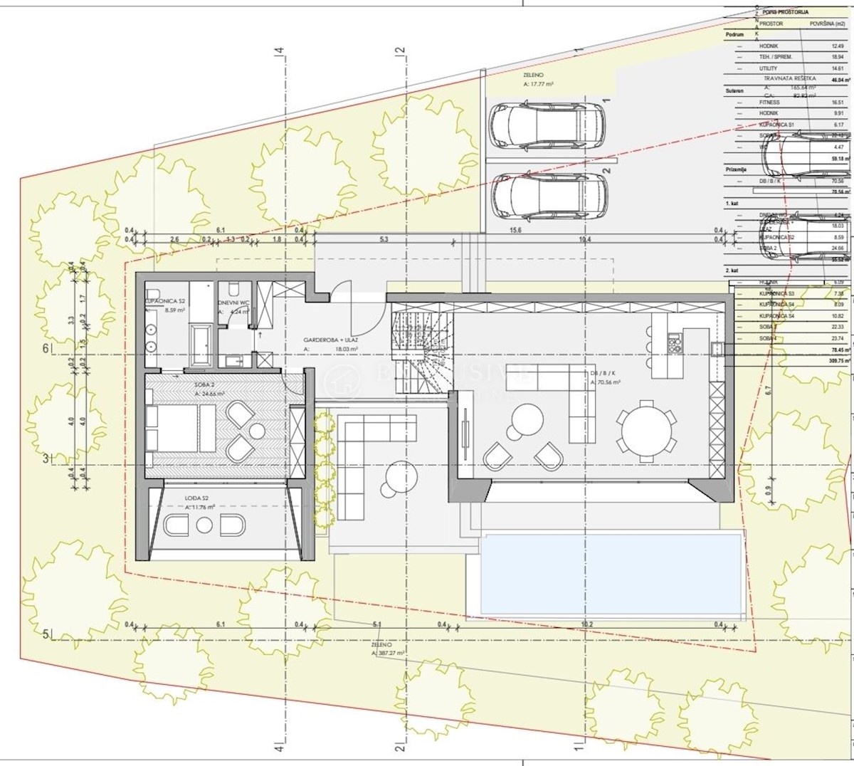 Zemljišče Opatija - Centar, Opatija, 308m2