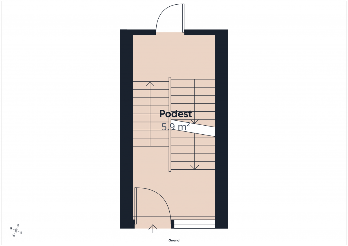 Vabriga, dvosobno stanovanje v 1. nadstropju 800 m od morja
