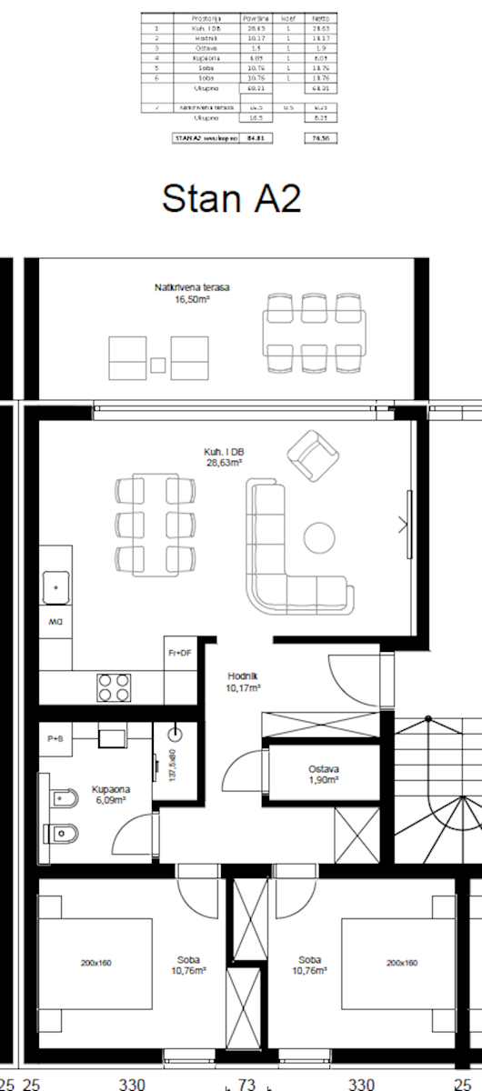 Stanovanje Tar, Tar-Vabriga, 76,50m2