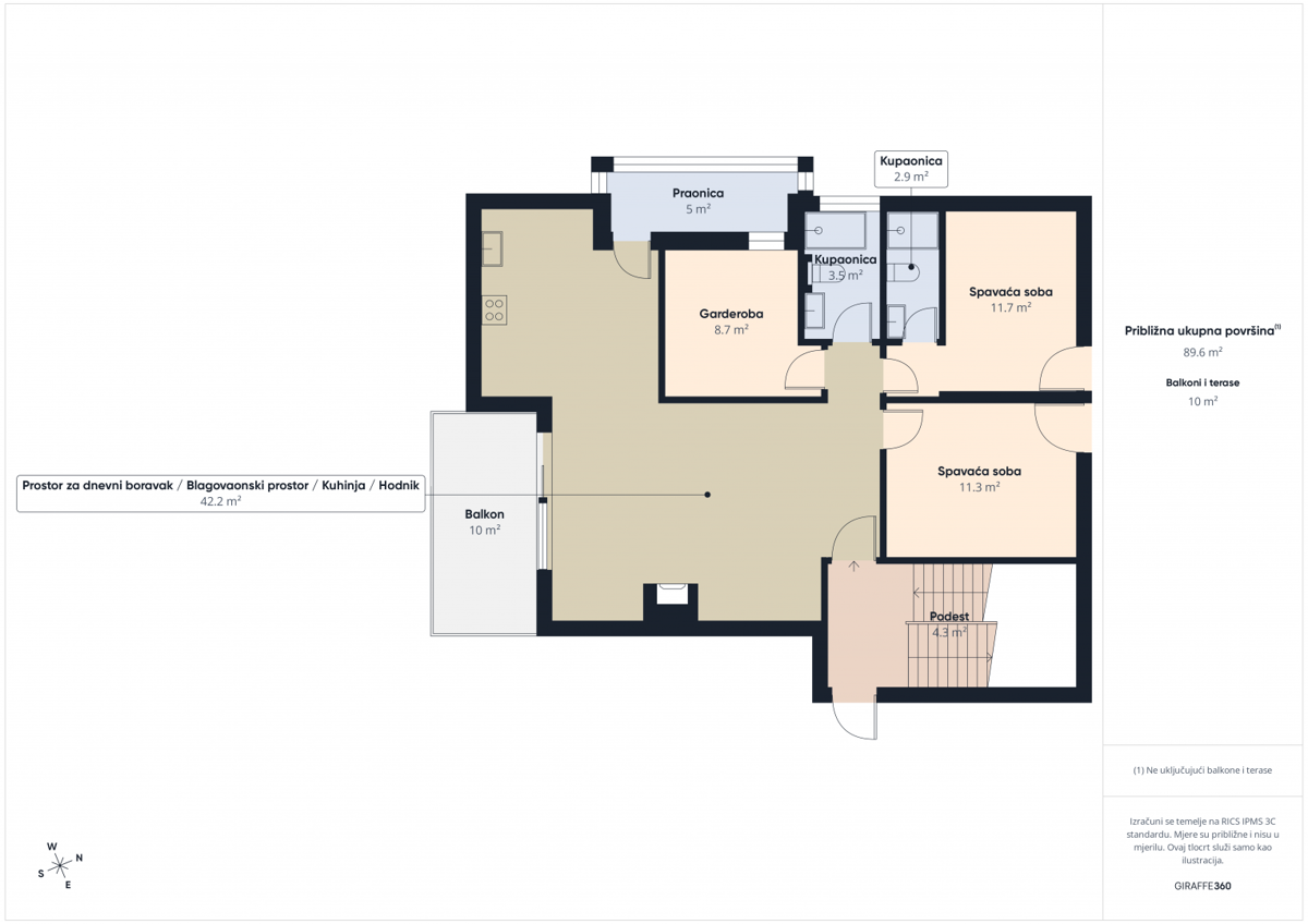 Poreč – Moderno stanovanje 100 m², 800 m od centra in morja