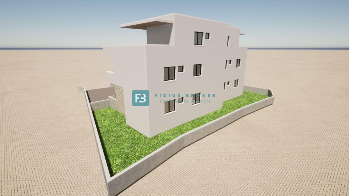 VODICE, novogradnja, pritličje, vrt 84 m2, 2 spavaće sobe
