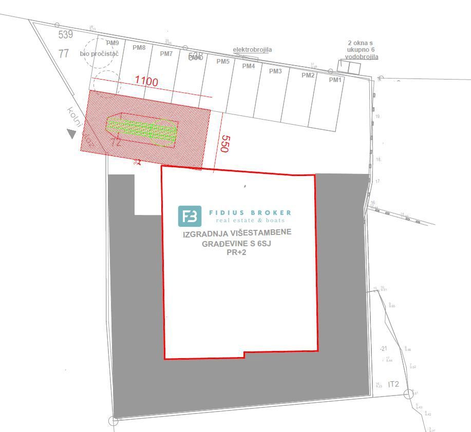 VODICE, novogradnja, 300 m od plaže, pritličje, vrt 121 m2