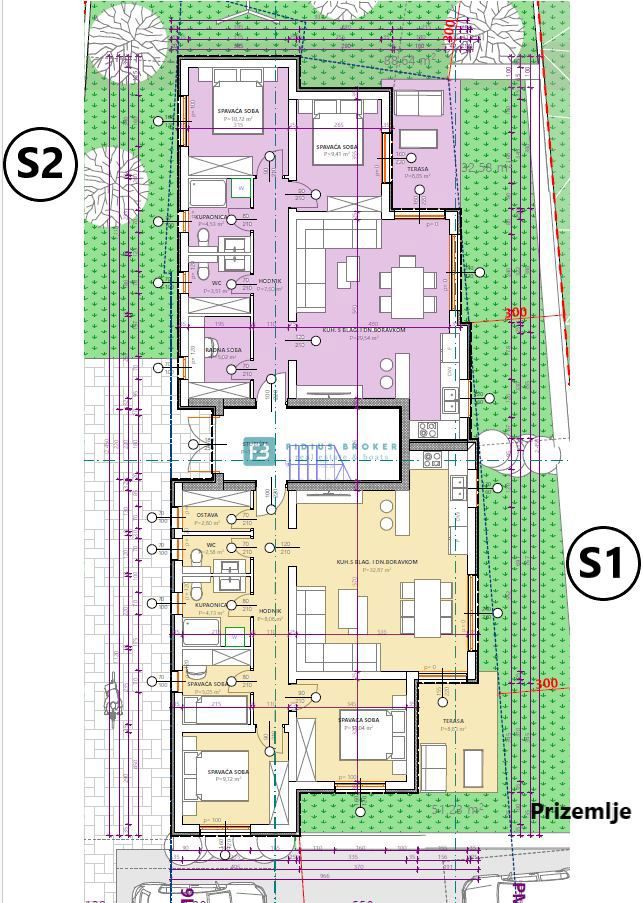 VODICE, novogradnja, pritličje, vrt 51 m2, 3 spalnice, shramba
