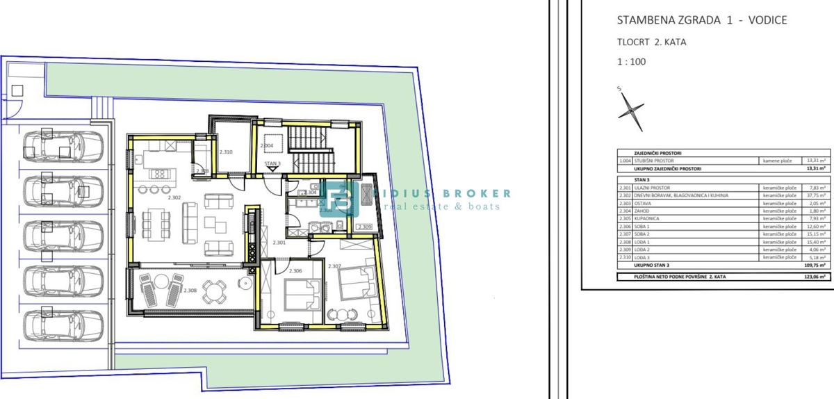 Apartmaj Vodice, 104,87m2