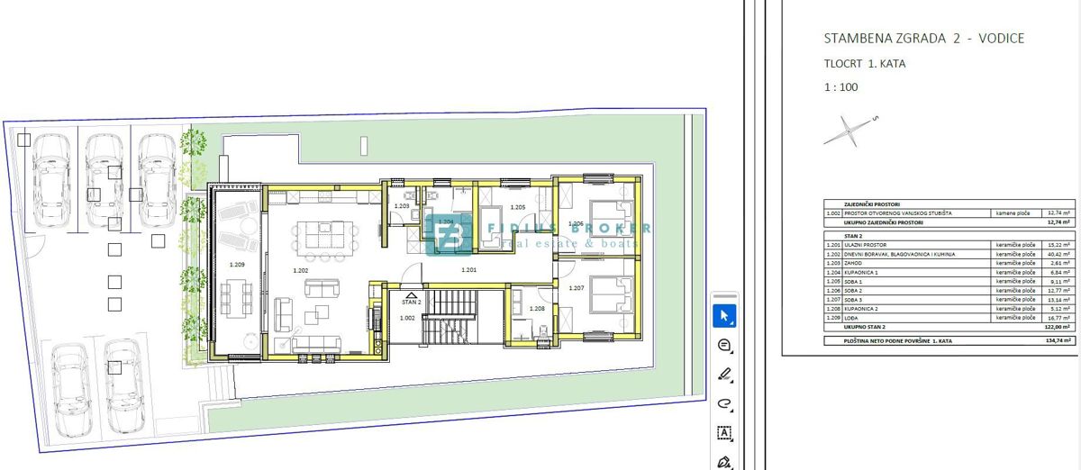 Apartmaj Vodice, 120m2