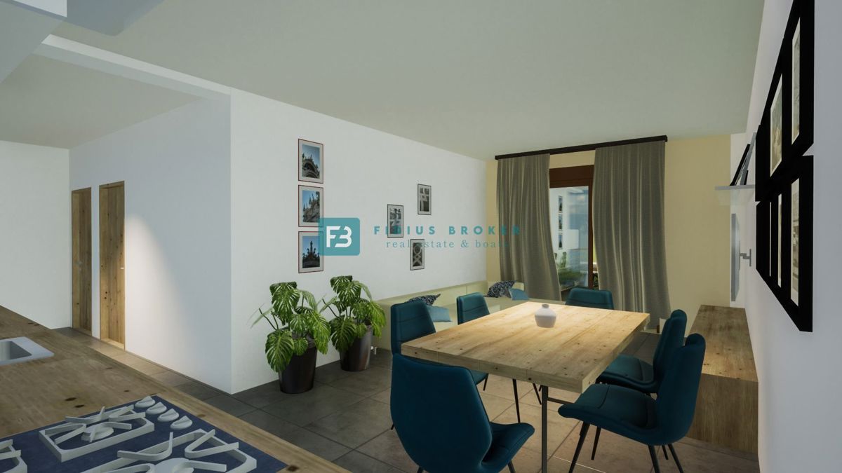 VODICE, novogradnja, pritličje, vrt 133 m2, mirna lokacija