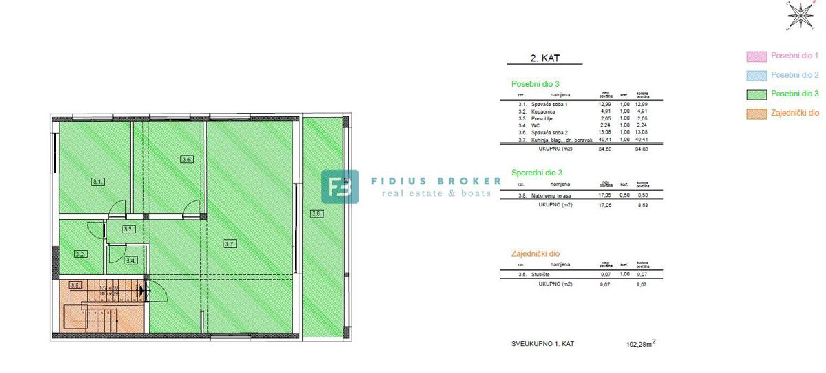 VODICE, nova, samostojna hiša, 3 apartmaji, bazen, vrt, 650 m od plaže