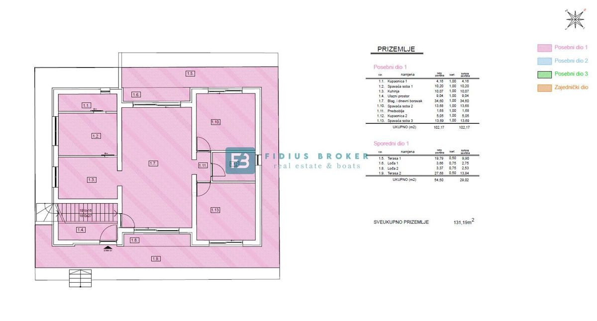 VODICE, nova, samostojna hiša, 3 apartmaji, bazen, vrt, 650 m od plaže