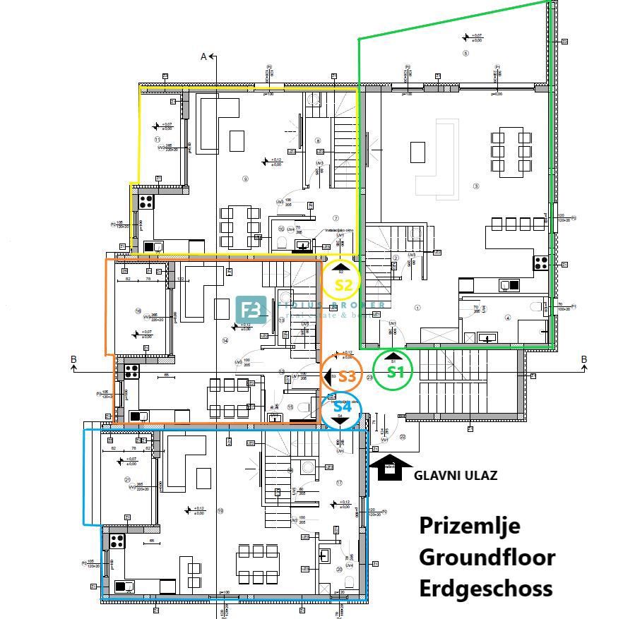 VODICE, novogradnja, dvoetažno stanovanje, vrt 98 m2