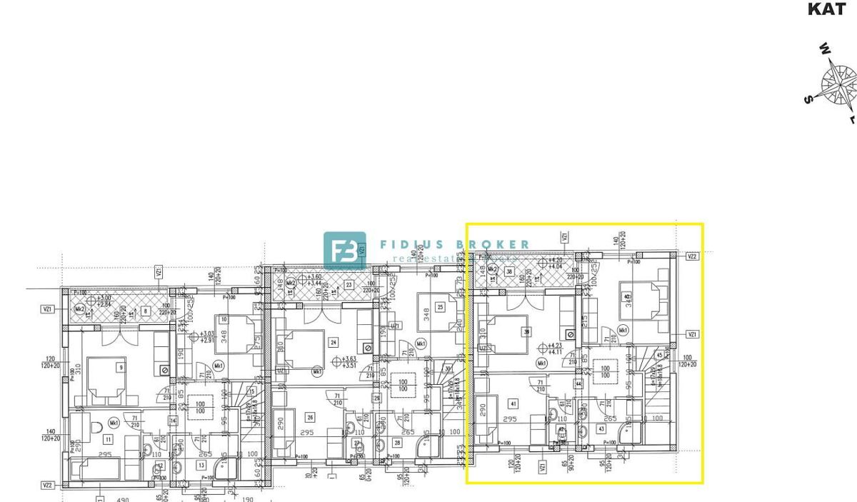 VODICE, novo, opremljeno dvoetažno stanovanje, 650 m do plaže, dvorišče