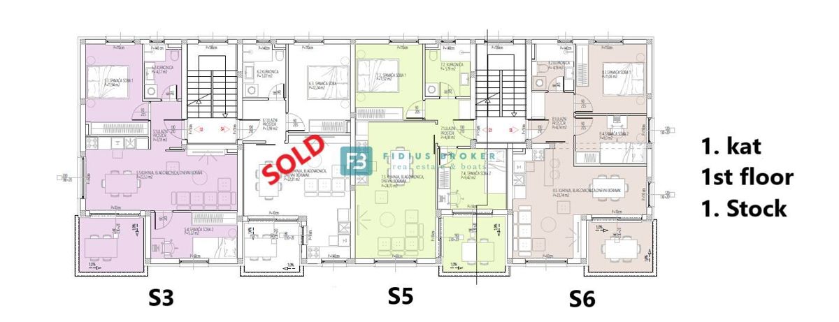 VODICE, nov projekt, pritličje, vrt 120 m2, mirna lokacija