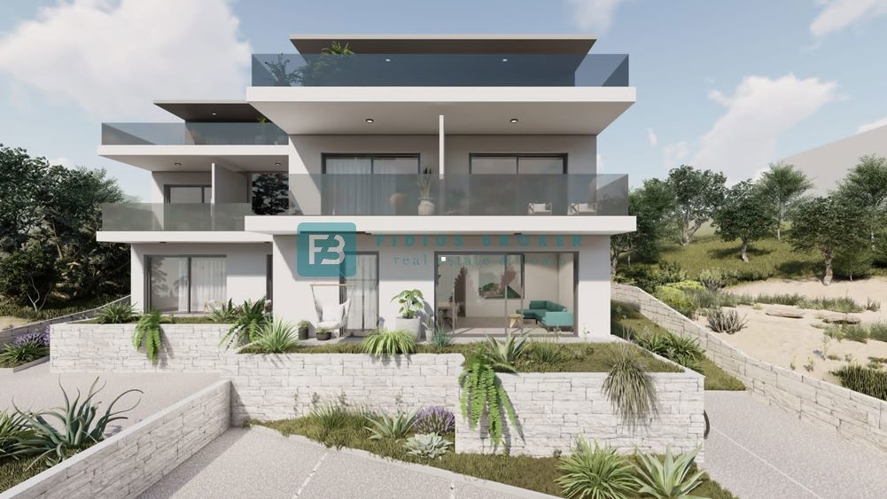 BRODARICA - okolica Šibenika, novogradnja, 1. red do morja, pritličje + vrt