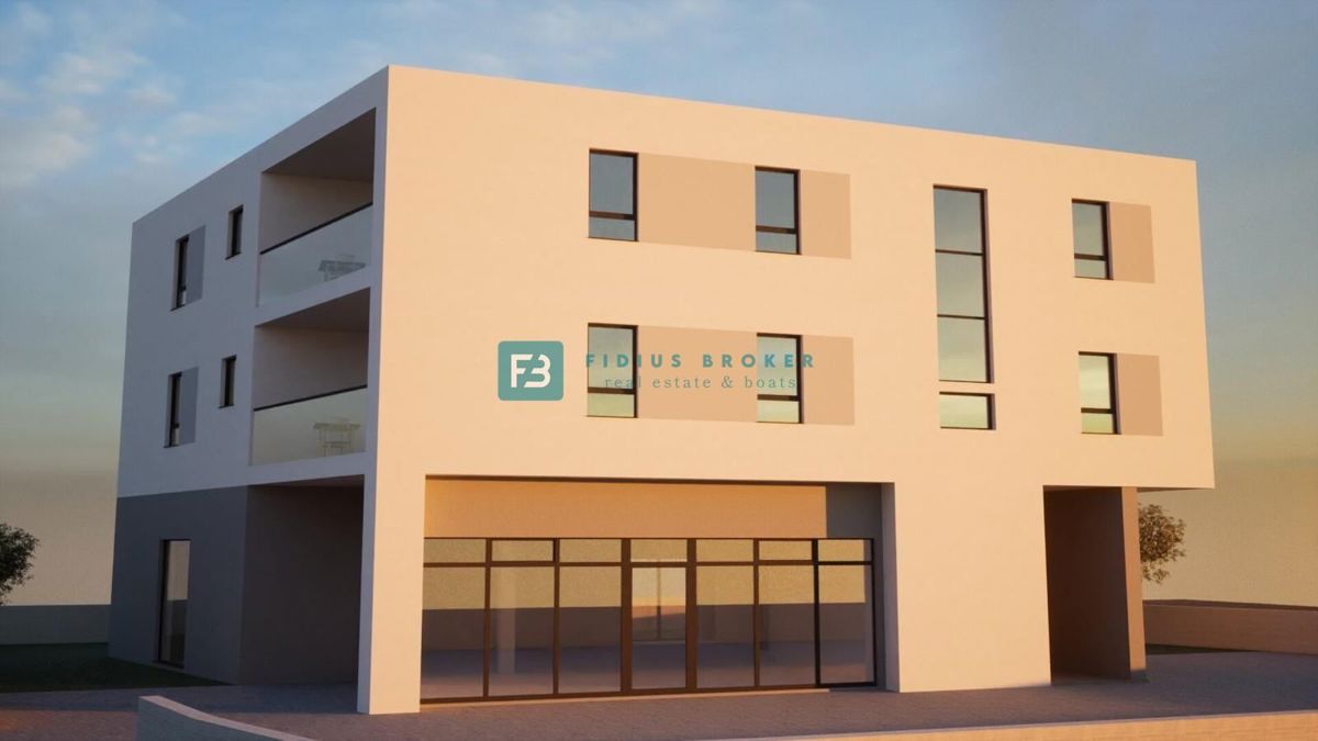 VODICE, nov projekt, moderno stanovanje, 1. nadstropje, 900 m do plaže, S2