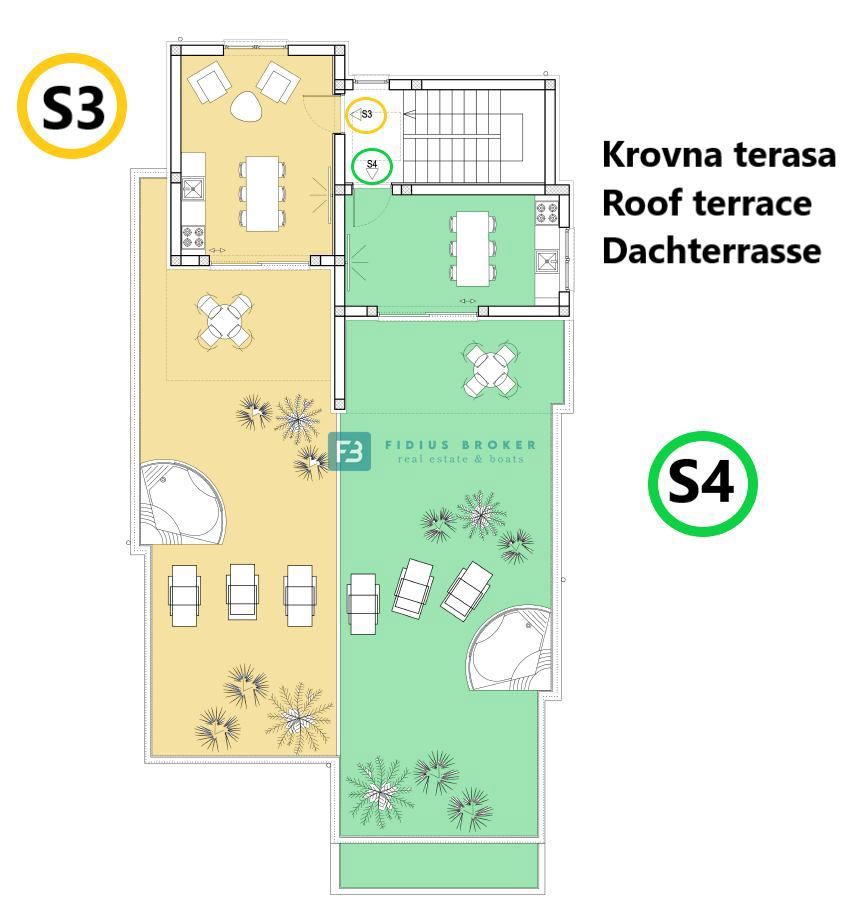 TRIBUNJ, SOVLJA, novogradnja, pritličje, 400 m do plaže, vrt 150 m2