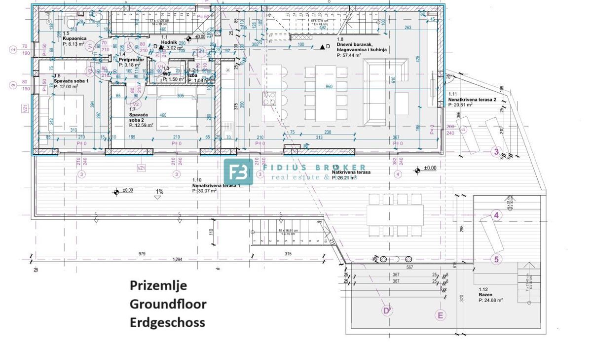 BETINA, nova, luksuzna vila, 150 m od morja, panoramski pogled, bazen, garaža