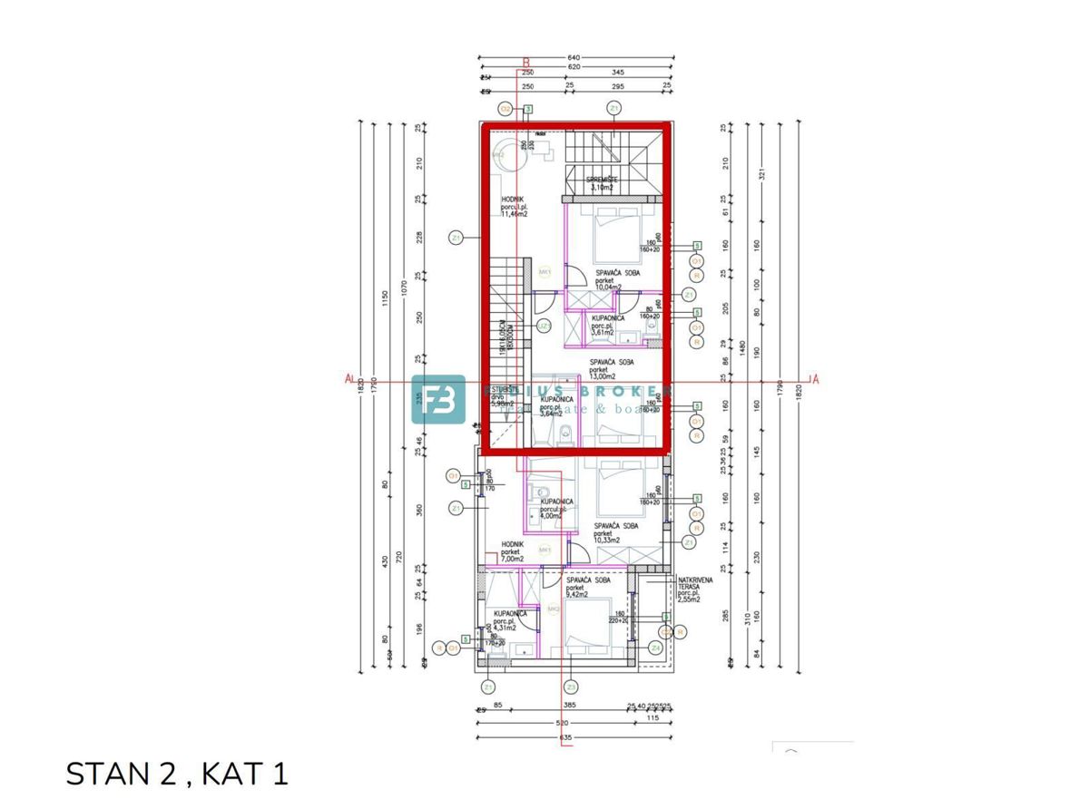 Apartmaj Vodice, 121,73m2