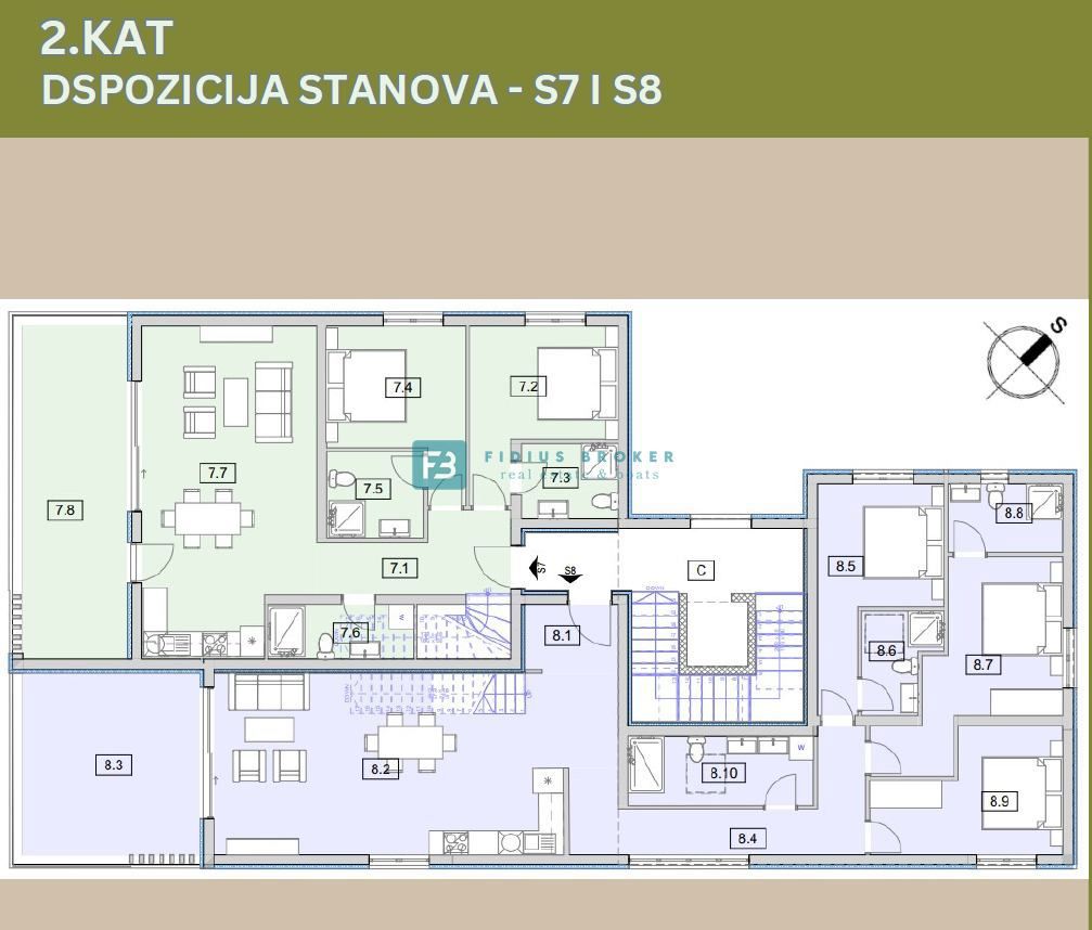 Apartmaj Srima, Vodice, 84,63m2