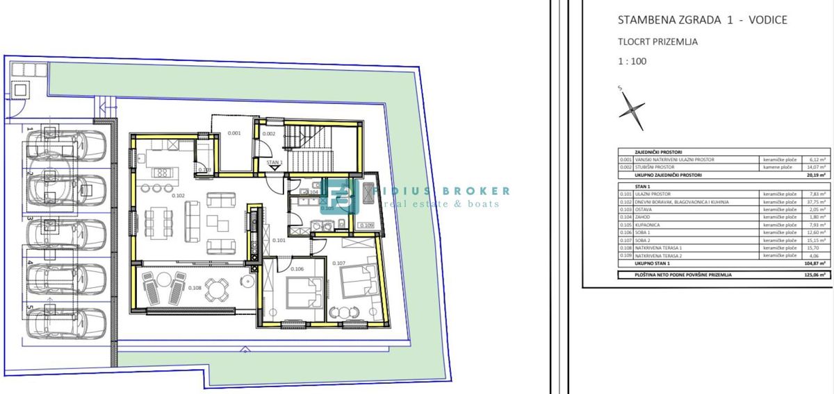 Apartmaj Vodice, 104,87m2