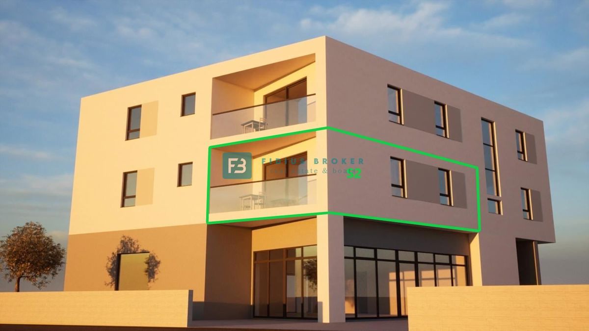 VODICE, nov projekt, moderno stanovanje, 1. nadstropje, 900 m do plaže, S1