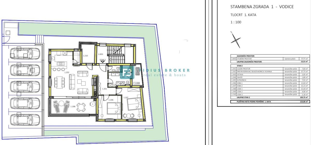 Apartmaj Vodice, 104,87m2