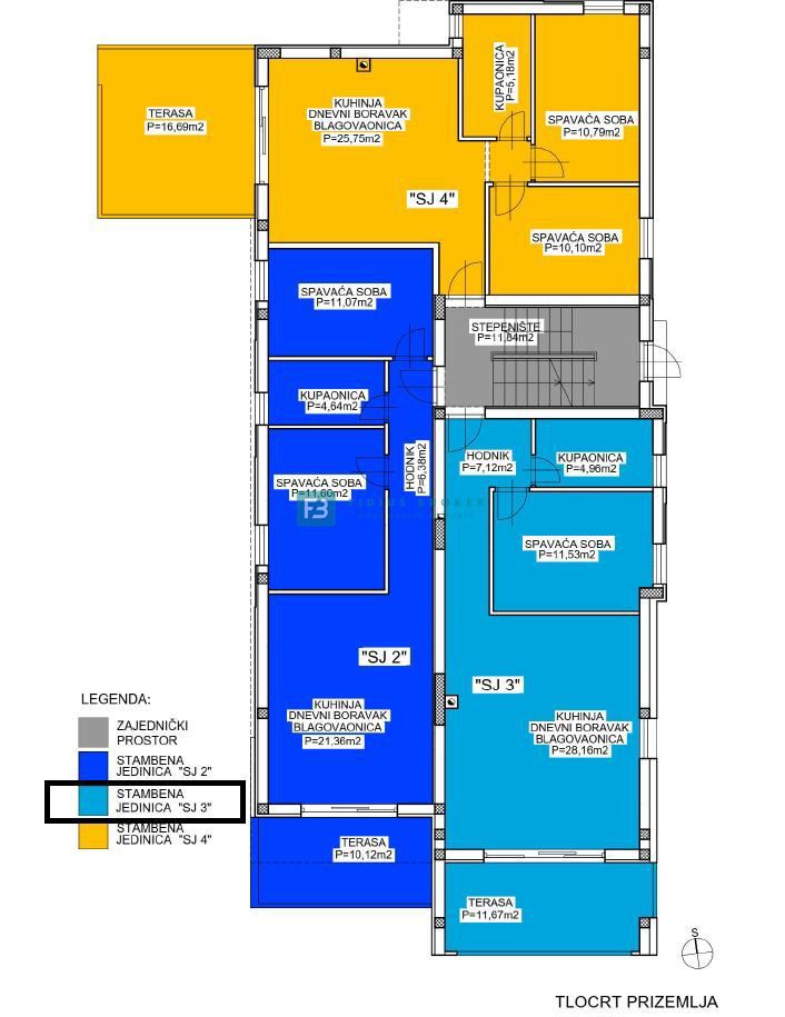VODICE, novo, moderno opremljeno stanovanje, 600 m do plaže, shramba