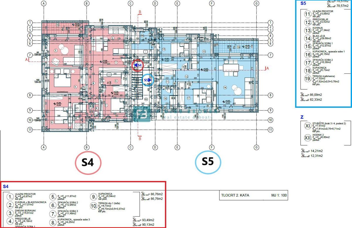 Apartmaj Vodice, 93,91m2