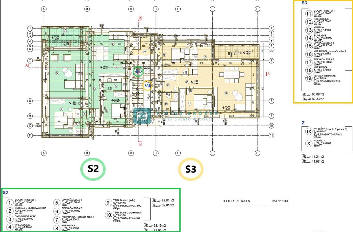 Apartmaj Vodice, 93,91m2