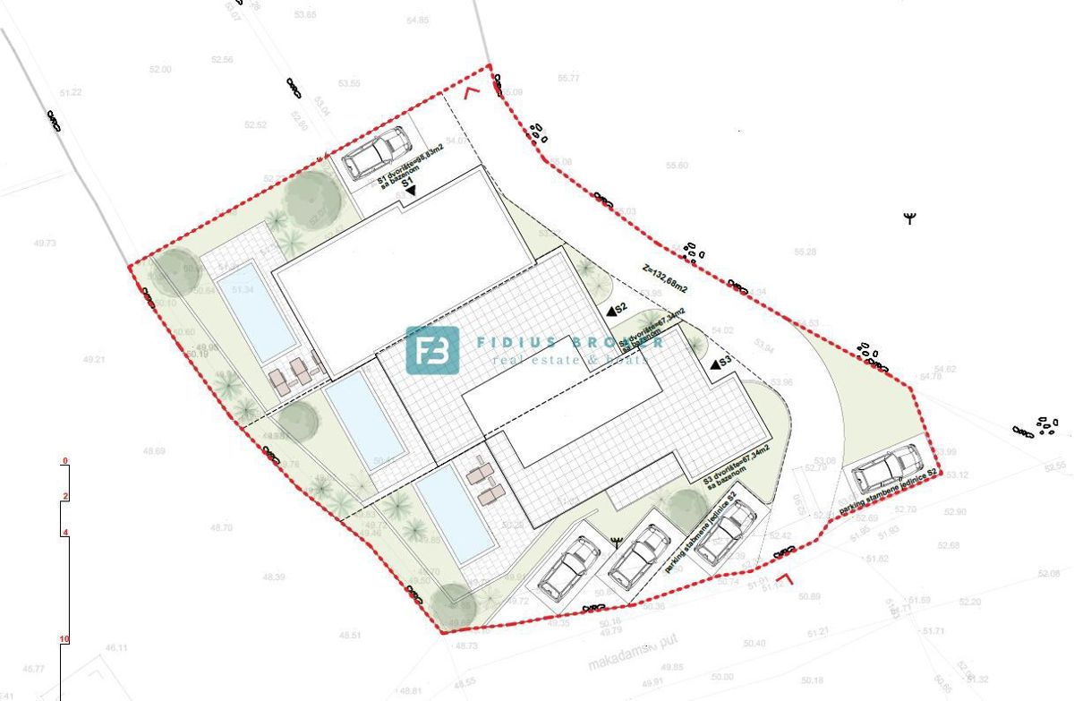 VODICE, novo, luksuzna hiša, bazen, panoramski pogled, vrt, S2