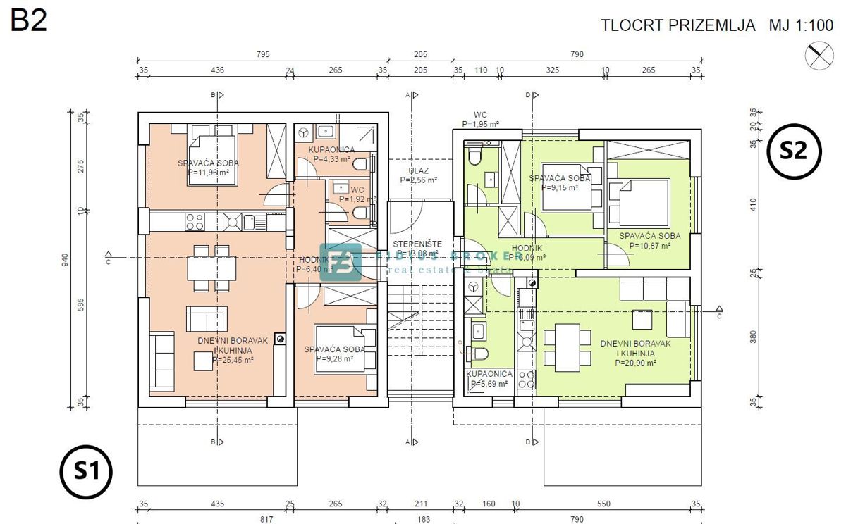 Apartmaj Brodarica, Šibenik - Okolica, 81,34m2