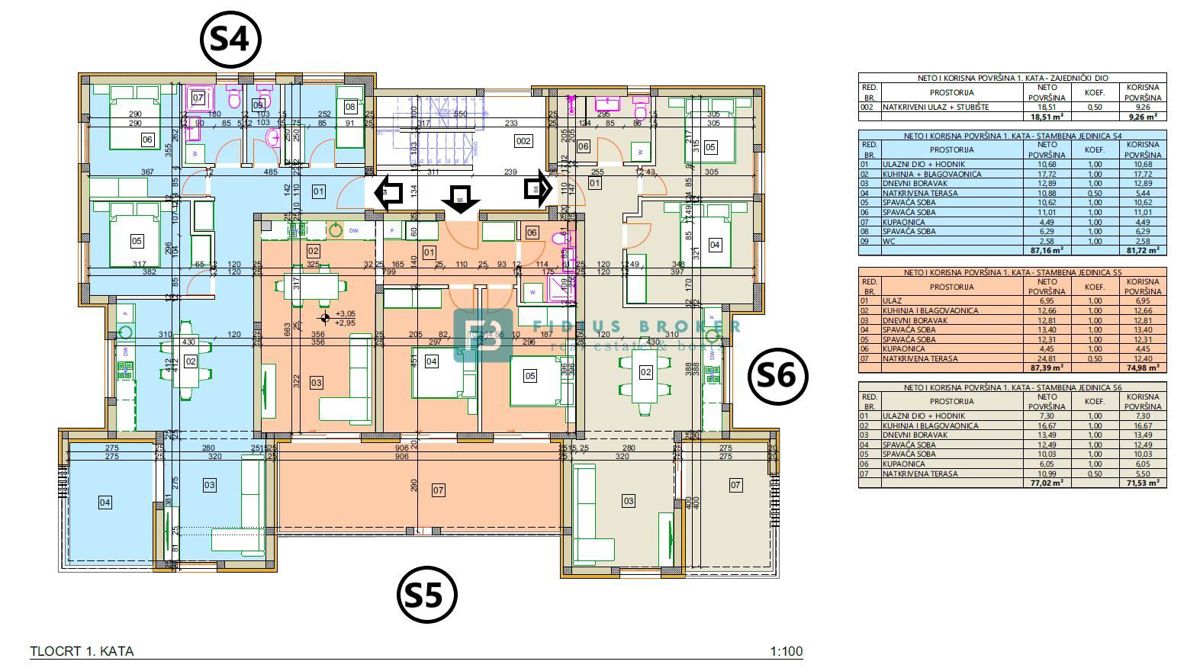 Apartmaj Vodice, 88,70m2