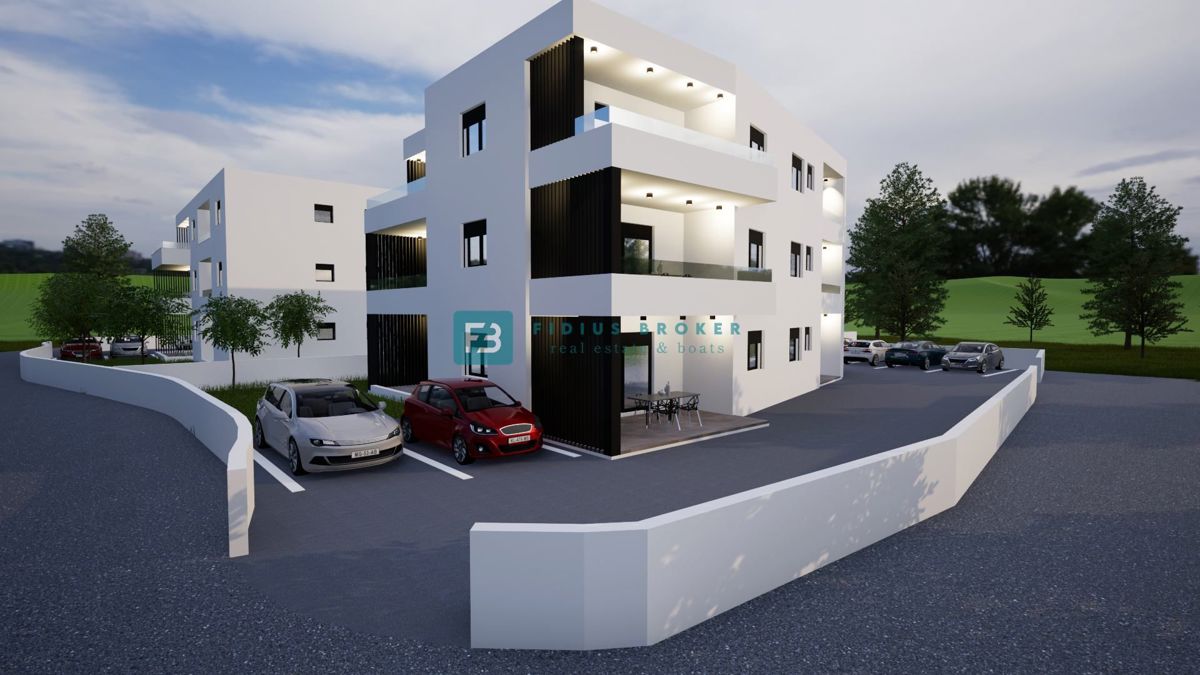 VODICE, novogradnja, moderno stanovanje, terasa, 2 spalnici