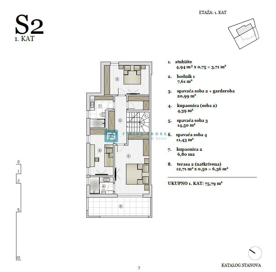 VODICE, nov projekt, luksuzno stanovanje, panoramski pogled na morje, bazen, strešna terasa, S1