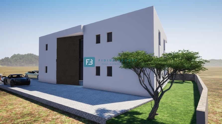 VODICE, nov projekt, pritličje, vrt 14 m2, 2 spalnici, shramba
