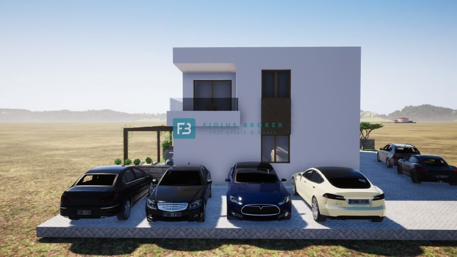 VODICE, nov projekt, pritličje, vrt 14 m2, 2 spalnici, shramba