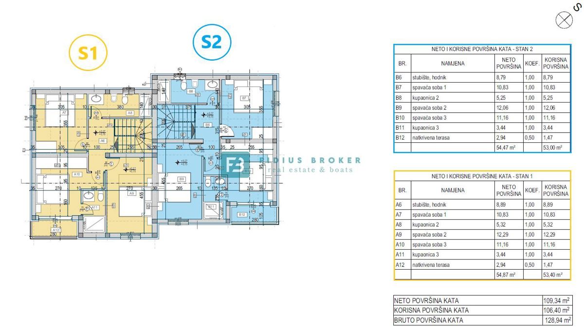 VODICE, novogradnja, dvojček, vrt 166 m2, mirna lokacija, S2