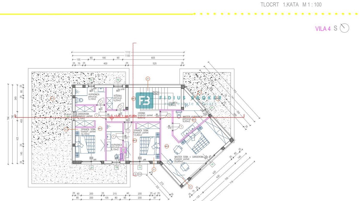 VODICE, nov projekt, luksuzna vila, pogled na morje, bazen, V4